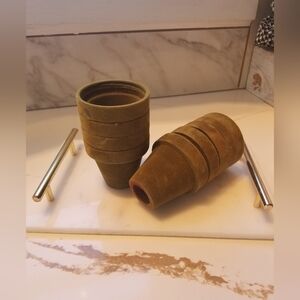 Set of 9 velvet pots